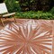 World Rug Gallery Tropical Leaves Nature Inspired Indoor/Outdoor Area Rug 5' x 7' Rust 4030RUST5X7 - alternate 1